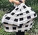 Nursing Cover Breastfeeding Scarf - Baby Car Seat Covers, Infant Stroller Cover, Strechy Carseat Canopy for Boys and Girls （Black and White Squares）