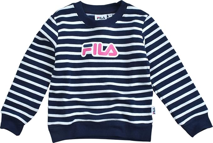 Amazon フィラ Fila 裏起毛 トレーナー ボーダー キッズ 女の子 長袖 スウェット かわいい 子供服 ガールズ トレーナー パーカー 通販