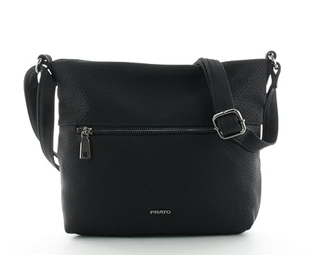 Prato Damen Schultertasche Damentasche Umhängetasche Freizeittasche S705 Schwarz