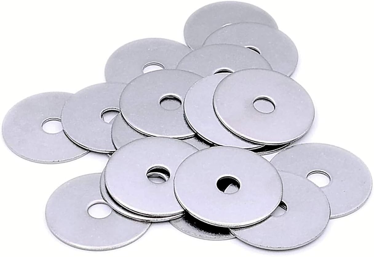 Harlington Group M8 x 25mm Penny Washers 20 Pack 8mm x 25mm A2 Stainless Steel Plain Round Large Flat Metal Repair Washer for Screws 20Pcs Heavy Duty DIY