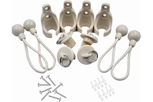 XINHOONFEI Sun Shade Parts Bungee Kit and End Cap,Weather Resistance,for Coolaroo Exterior Roller Shade,Outdoor Blinds,Roller Shades(Sand,2 Set)