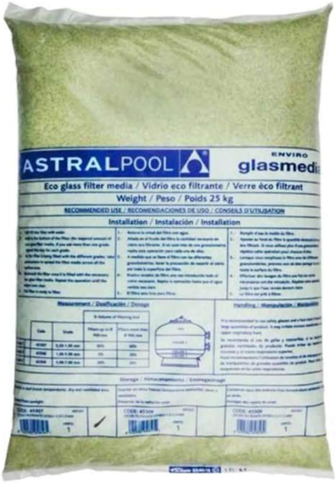 Astral Pool - (57012 1.0-3.0Mm Active Glass for Sand Filter 25Kg - 57012-vetro