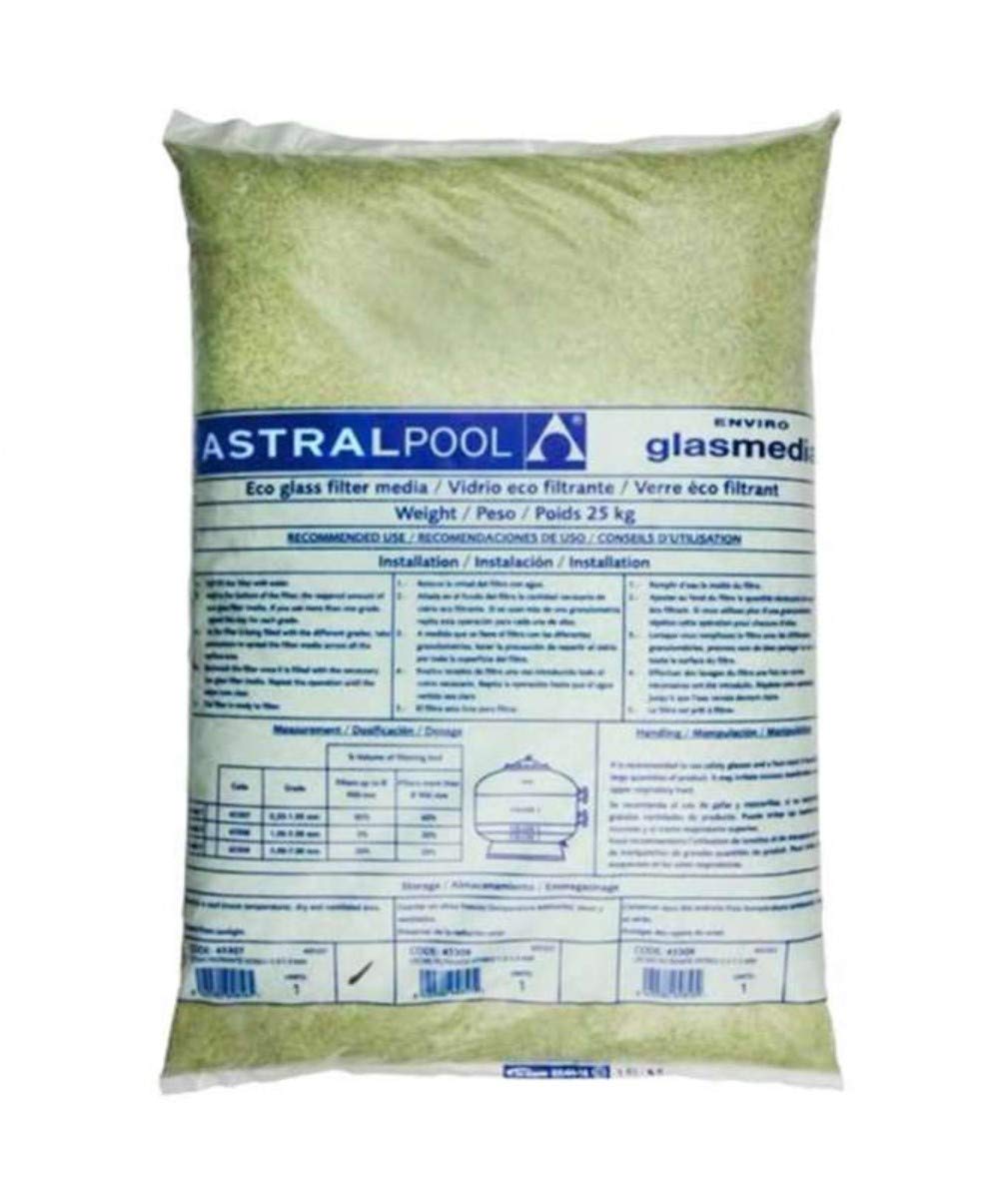 Astral Pool - (57012 1.0-3.0Mm Active Glass for Sand Filter 25Kg - 57012-vetro