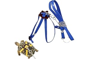 CYHAEN Tortoise Leash，Adjustable Control Rope Turtle Leash and Harness Pet Walking Rope for Small Medium and Large Turtle Pets Outdoor Walking Training Supplies，Blue S