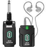 JOYO Wireless in Ear Monitor System 2.4G Wireless IEM System with Transmitter Clip on Receiver Automatic Pairing in-Ear Monitoring for Studio,Guitar,DJ,Live Performance (JW-07)