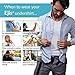 Ejis Sweatproof Undershirts Men w/Sweat Pads & Real Silver Micro Modal Deep V (Medium, White)