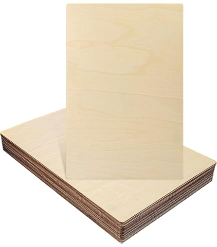 10 Pack Basswood Sheets - 3mm 1/8" X 12" X 12" Plywood For DIY Crafts, Laser Cutting & Painting - View #6