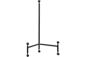 Red Co. Decorative Tripod Plate Stand and Art Holder Easel in Black Finish - 11.5" h