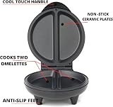 Trendi Non-Stick Omelette Maker 750W Dual Plates Easy Clean view 8