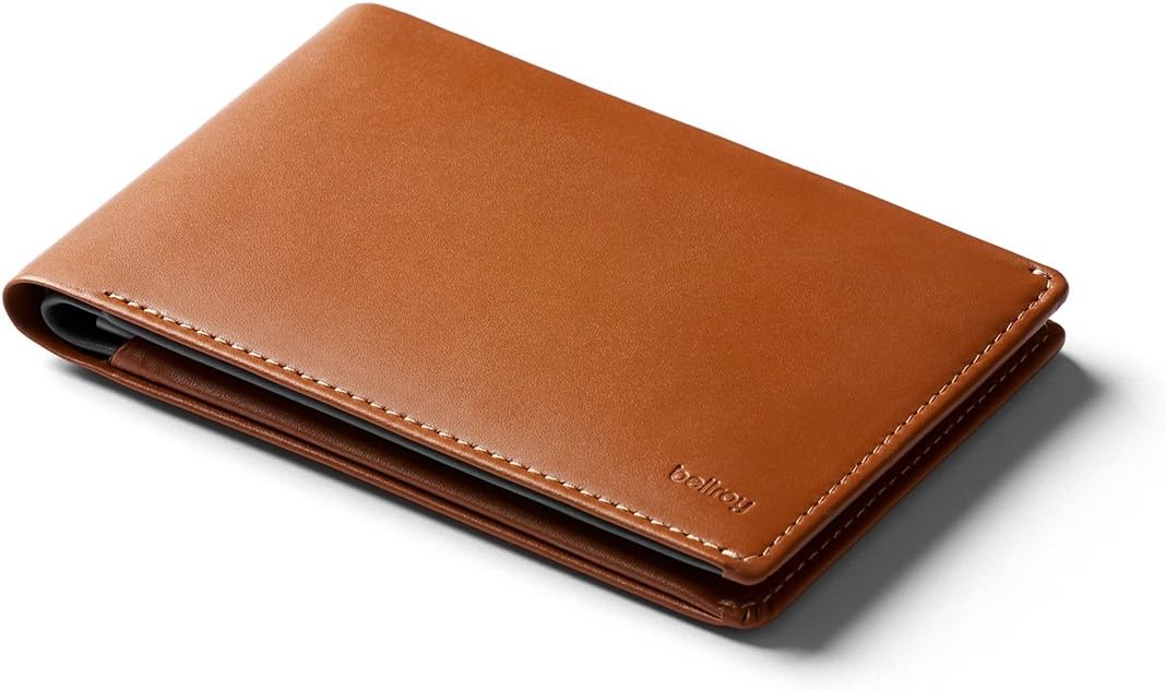 | Bellroy Travel Wallet (Slim Leather Passport Wallet, RFID Blocking, Organizes Travel Documents, Cash & Tickets, Holds 4-10 Cards, Includes Micro Pen) - Caramel - RFID | Passport Wallets