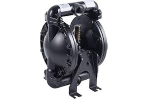 Double Diaphragm Pump Air Operated 1 inch Inlet/Outlet Pneumatic Waste Oil Transfer Pump for Chemical QBY4-25L 35 GPM Dual Di