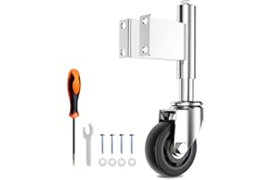 Homhoo Spring Loaded Gate Casters 3” Heavy Duty Gate Caster Wheels with Hardware 220 Lbs Load Capacity