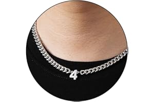 Lydow Number Necklace for Men Athletes, Stainless Steel Chain Football Soccer Basketball Baseball 0-99 Birthday Gifts Jewelry 18+2Inches