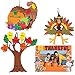 Thanksgiving & Autumn Themed Craft Kits | Peanuts Thanksgiving Picture Frame Magnet Craft Kit, Turkey Making Kit, Foam Cornucopia Door Sign Craft Kit & Tree of Thanks Kit | Holiday Family Activities.