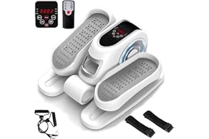 Zakle Under Desk Elliptical Machine, Electric Elliptical Training Machine w/Remote Control, 12 Speed Levels, Quiet Seated Pedal Exerciser for Home Office