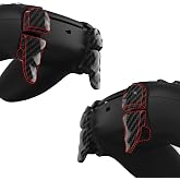 PlayVital Dune 2 Pairs Trigger Stop Shoulder Buttons Extension Kit for ps5 Controller, Stopper Bumper Trigger Extenders for PS Portal, Game Improvement Adjusters for ps5 Edge - Graphite Carbon Fiber