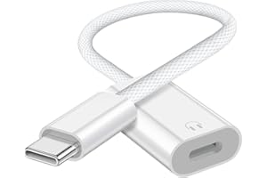 AZDDUR USB C to Lightning Audio Adapter, USB Type C Male to Lightning Female Earphone Converter Compatible with iPhone 16/16Pro/15/15Pro, iPad Pro, iPad Air 6/5/4, MacBook and More (Audio Only, No Charge)