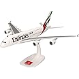 Herpa Snap-fit Airplane Model Emirates Airbus A380, New 2023 Colors - A6-EOE on Scale of 1:250, Plastic Miniature with pedast