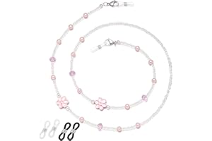 ERNAULO Glasses Chain for Women Eyeglass Chain Eye Glasses Holders Around Neck Beaded Eyeglass Chains for Women