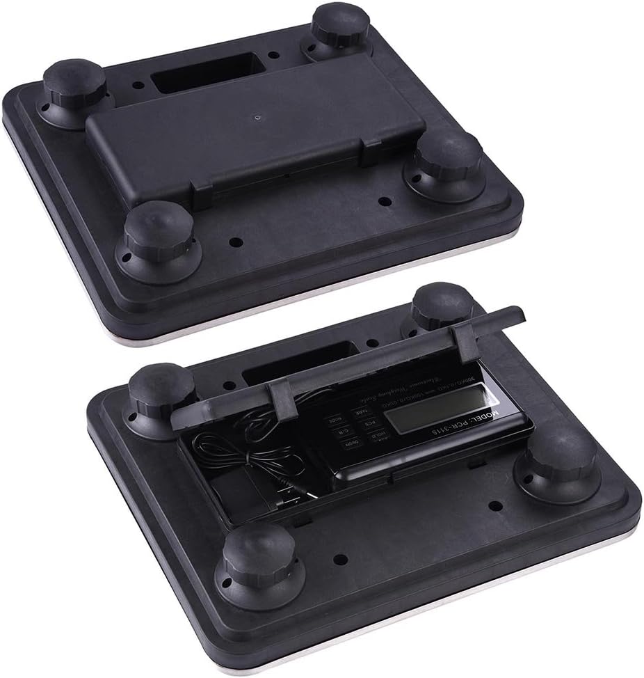 Yescom 660lbs LCD Digital Scale Postal Scale Platform 300kg Capacity Stainless Steel Platform Scale : Office Products
