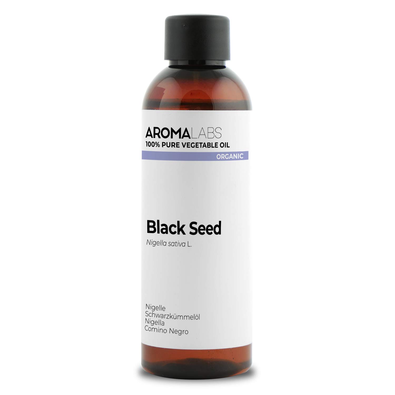 ORGANIC - BLACK SEED Oil - 100mL - 100% Pure, Natural, Cold Pressed and AB Certified - AROMA LABS (French Brand)