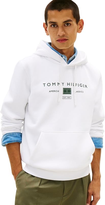 Brand Love TR Mono Stack Sweat à Capuche MW0MW42464 pour Homme, Blanc, L — photo 1 sur 6