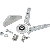 Universal Throttle Linkage Bell Crank Kit, Includes Installation Hardware | 12 Mounting Holes, Push Or Pull Linkage Compatible, Adjustable Throttle Ratios, Zinc Plated Steel