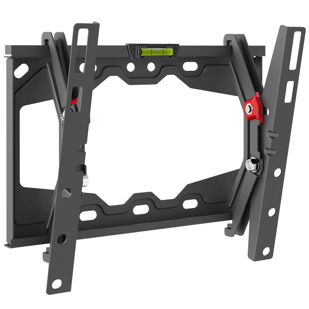 Barkan TV Wall Mount, 13-43 inch Tilt Flat/Curved Screen Bracket, Holds up to 88lbs, Auto Lock Patented, Fits LED OLED LCD