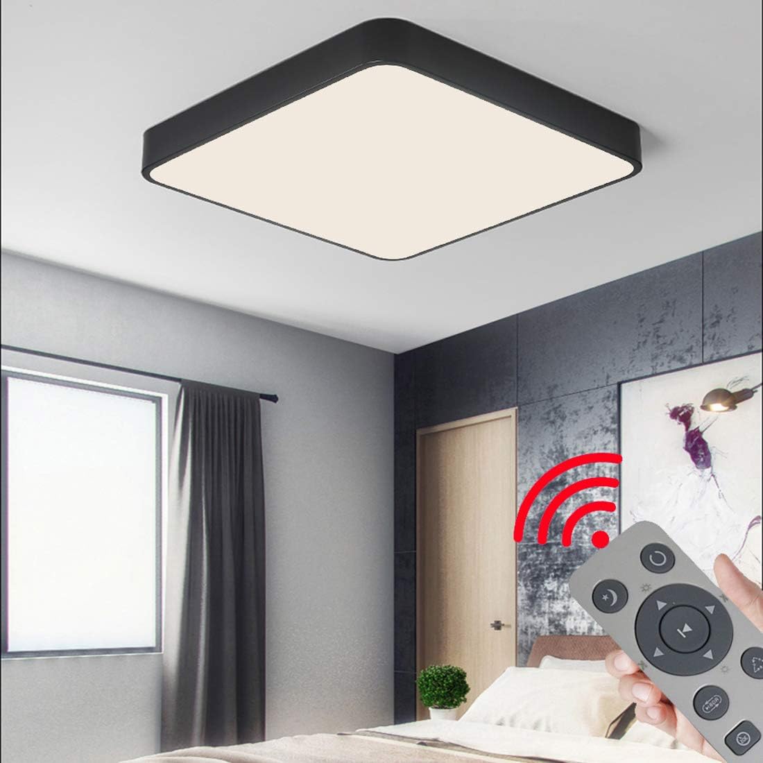 CASNIK 60W LED Ceiling Light UltraThin 6cm LED Ceiling Lamp,Dimmable