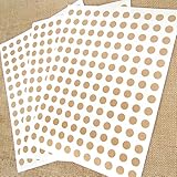 350 Blank Kraft Essential Oil Bottle Top 1/2 Inch Round Circle Labels by Rivertree Life