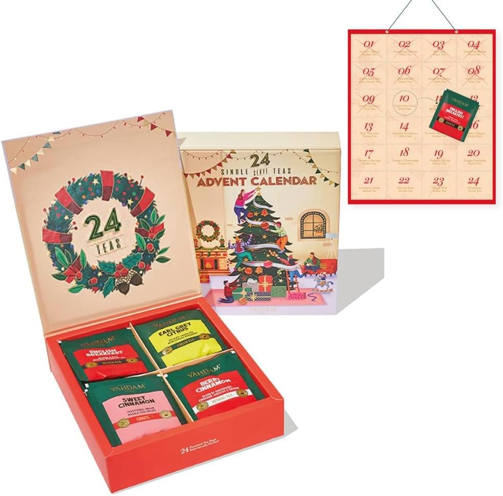 Advent Calendars - VAHDAM Advent Calendar 2023 - Premium Holiday Gift Set - 24 Unique Flavors - Christmas Advent Calendar for Women & Men - Tea Advent Calendar
