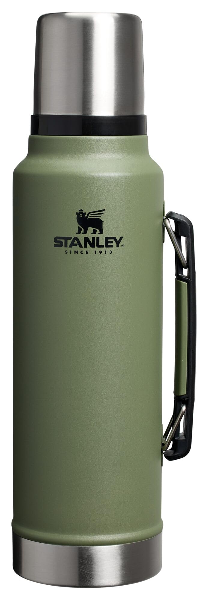 Stanley Classic Legendary Vacuum Bottle 1.5 qt Wide Mouth with Leakproof Cup Lid Keep Drinks Hot or Cold Packable for Travel Insulated Stainless Steel Thermal Bottle BPA-Free Dried Pine Image