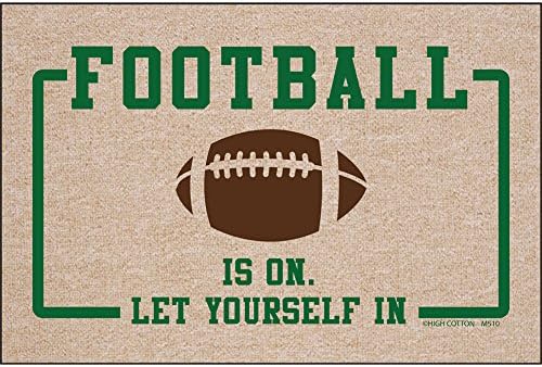 High Cotton Welcome Doormats - Football is On