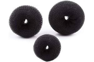 3PCS(Small+Medium+Large) Women Hair Bun Maker Styler Rings Donut Buns Doughnut Shaper Chignon Former Bun Updo Hair Styling Ac