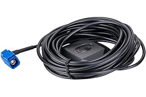 YONGJIANGXIA GPS Antenna Fakra C Right Angle Compatible with Ford SYNC Navigation Audi VW MFD2 RNS2 RNS-E 5M Long