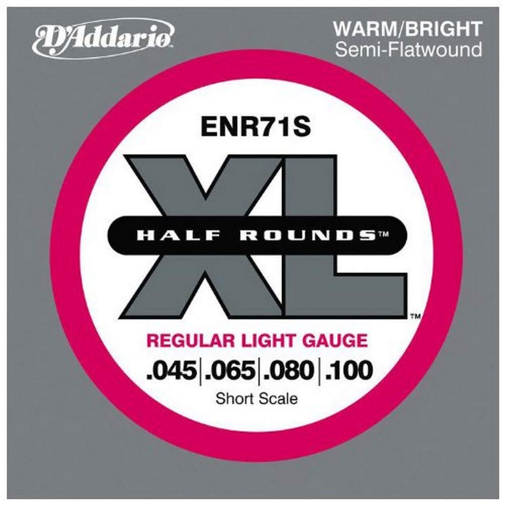 D'Addario NHR065S Half Round Bass Guitar Single String, Short Scale, .065