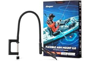 Deeper ITGAM0007 Flexible Arm Mount 2.0 Designed for Kayaks and Boats, Black, Medium
