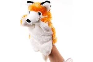 ZUXUCUVU Hand Puppets Fox Plush Animal Toys for Imaginative Pretend Play Storytelling Gifts for Kids