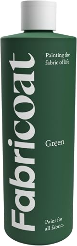 Fabricoat Fabric Paint Green 500ml - Change Fabric Colour, Soft Finish