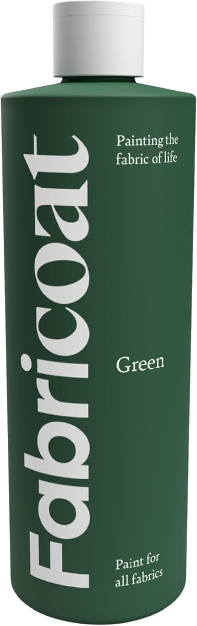 Fabricoat Fabric Paint Green 500ml - Change Fabric Colour, Soft Finish