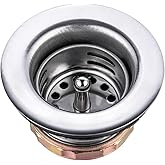 Sepaitek 2" Stainless Steel RV Sink Drain Strainer Basket, Prep Bar Sink Drain Assembly, Small Drain Fits 2-Inch Openings