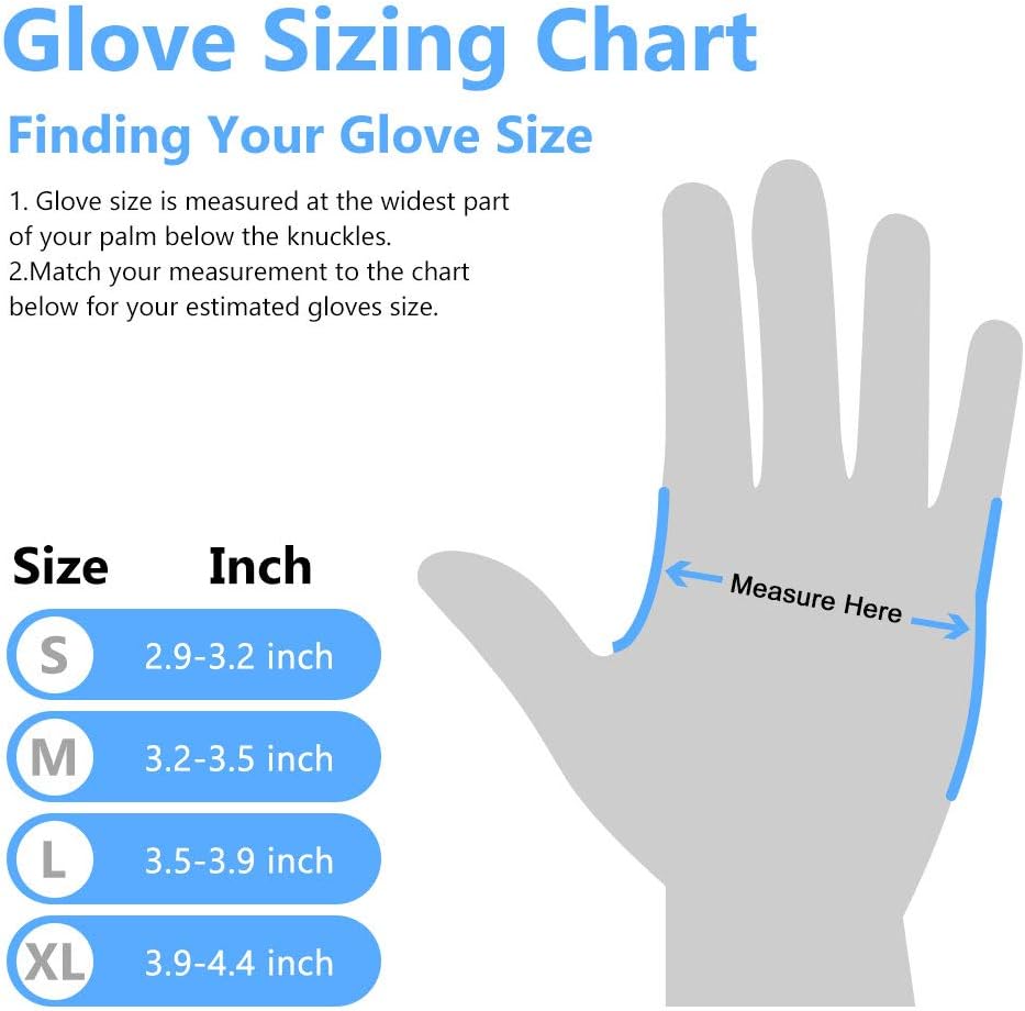 Disposable Gloves, 100Pcs Vinyl Gloves Non Sterile, Powder Free, Latex Free - Cleaning Supplies, Kitchen and Food Safe - Ambidextrous (Medium): Health & Personal Care