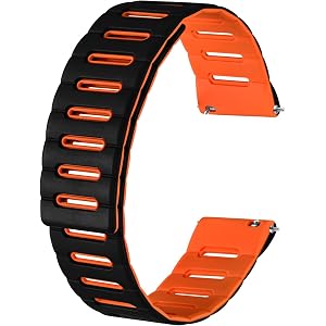 BISONSTRAP Magnetic Watch Band for Men Women, Breathable Silicone Strap | Quick Release Spring Bars, Flexible Silicone, Breat