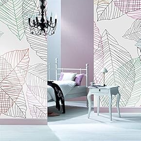 Wall Murals for Bedroom Leaf Large Removable Wallpaper Peel and Stick Wall Stickers - 66x96 inches