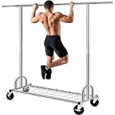 HOKEEPER Clothing Garment Rack Capacity 525LBS Collapsible Clothes Rack | Adjustable Clothing Racks on Wheels Rolling Clothes Rack for Hanging Clothes Heavy Duty Commercial Easy Assemble 75"W*71"H