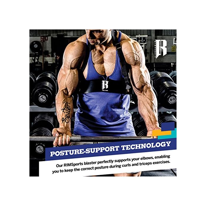 RIMSports Weight Lifting Arm Blaster for Biceps & Triceps Heavy Duty