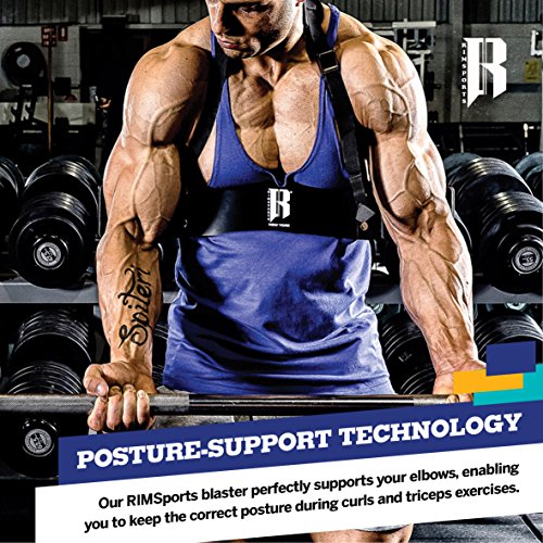 RIMSports Weight Lifting Arm Blaster for Biceps & Triceps Heavy Duty