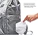 KiddyCare Diaper Bag Backpack, Multi-Function Waterproof Maternity Nappy Bags for Travel with Baby, Large Capacity, Stylish and Durable, Gray Melange
