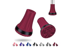 supregear Crutch Tips, 22 mm(7/8 inch) Heavy Duty Rubber Replacement for Crutches, Anti-slip Thickened Feet Cap Walking Cane 