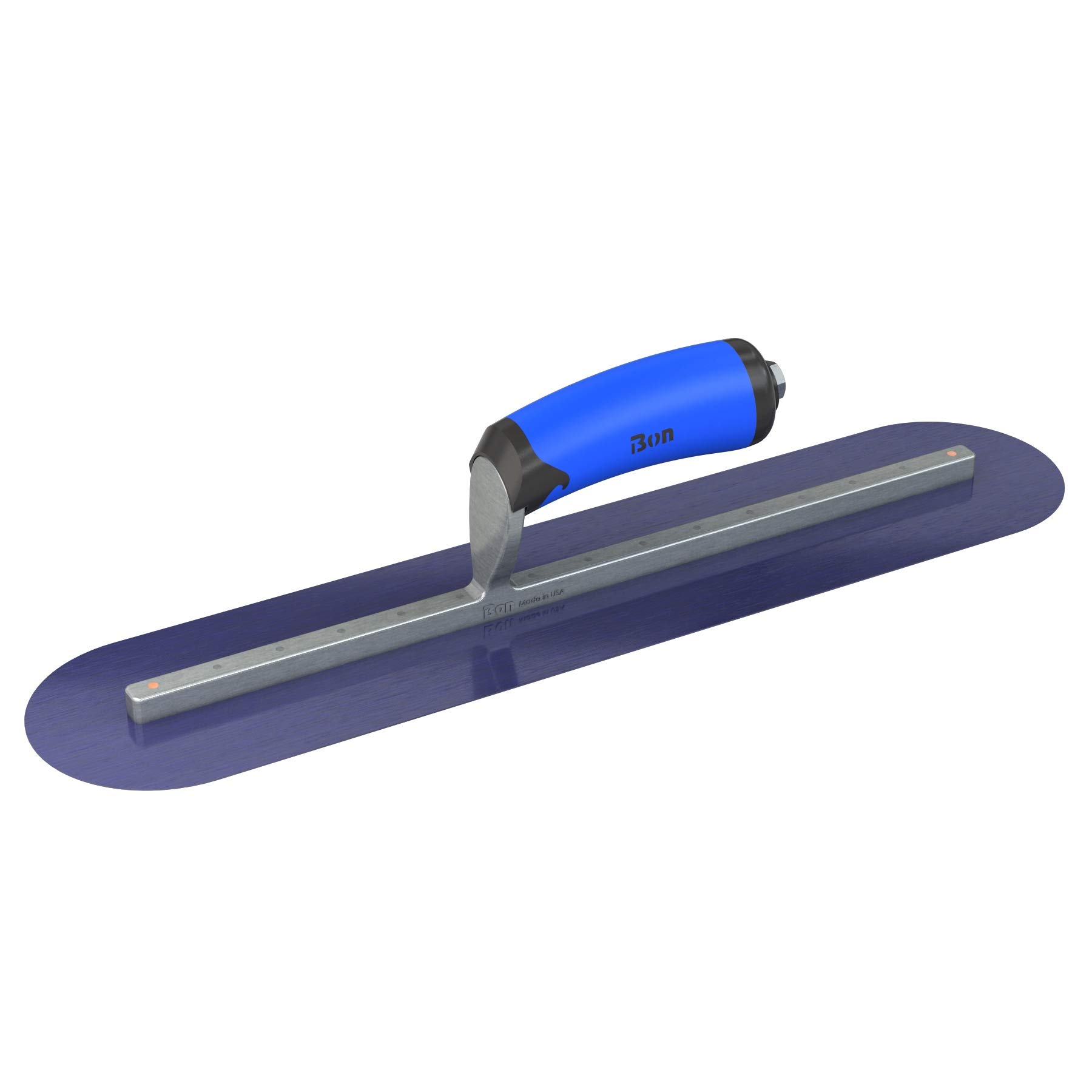 Bon 67-154 Finish Trowel - Round - Blue Steel - 18 X 4 - Comfort Grip Handle